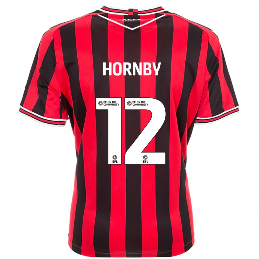 Danxen Męski Sam Hornby #12 Czerwony Czarny Domowa Koszulka 2025/26 Koszulki Klubowe
