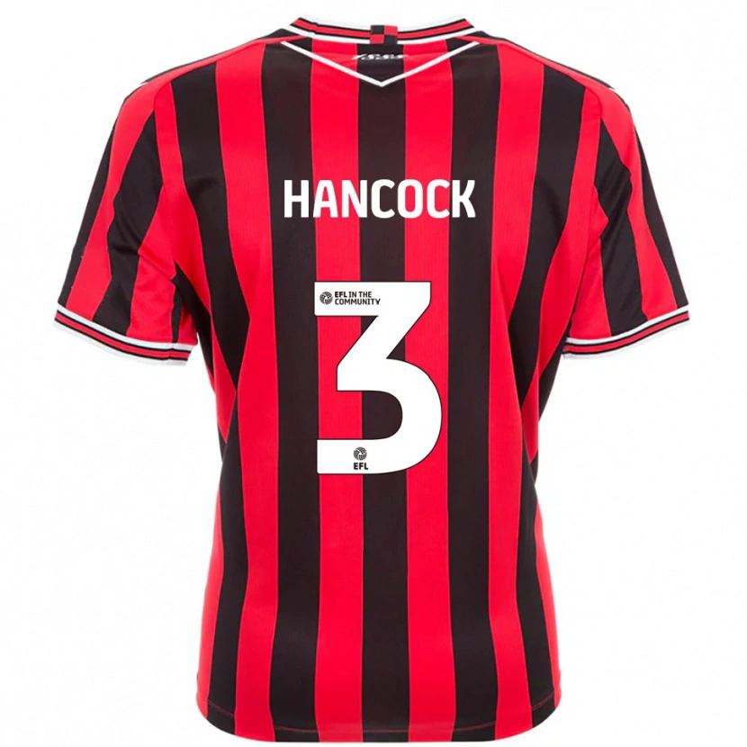 Danxen Męski Mason Hancock #3 Czerwony Czarny Domowa Koszulka 2025/26 Koszulki Klubowe
