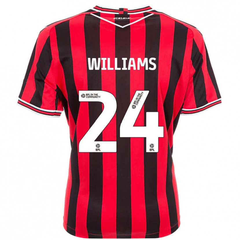 Danxen Męski Harry Williams #24 Czerwony Czarny Domowa Koszulka 2025/26 Koszulki Klubowe