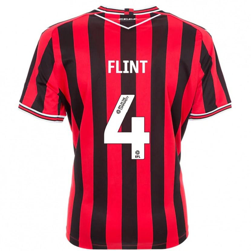 Danxen Męski Aden Flint #4 Czerwony Czarny Domowa Koszulka 2025/26 Koszulki Klubowe