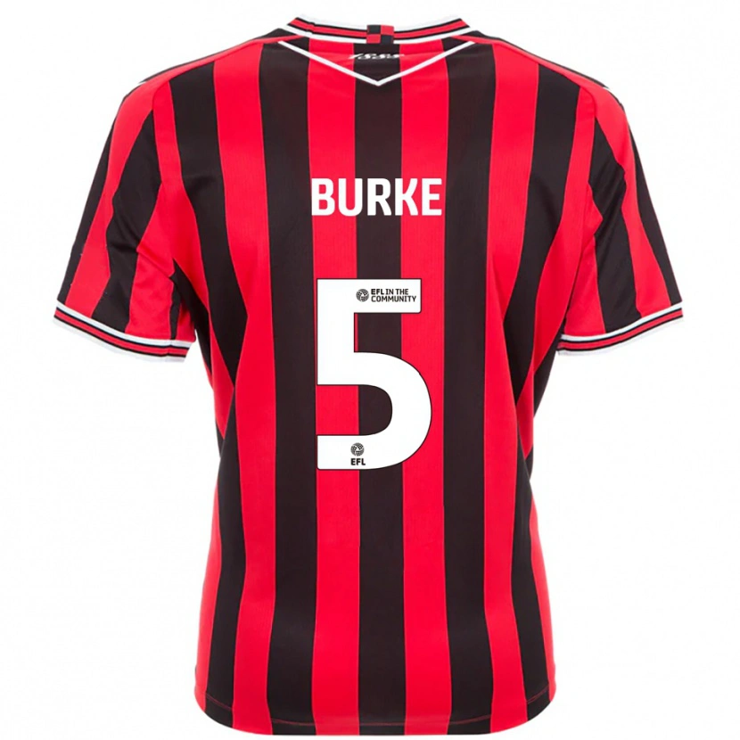 Danxen Męski Harrison Burke #5 Czerwony Czarny Domowa Koszulka 2025/26 Koszulki Klubowe