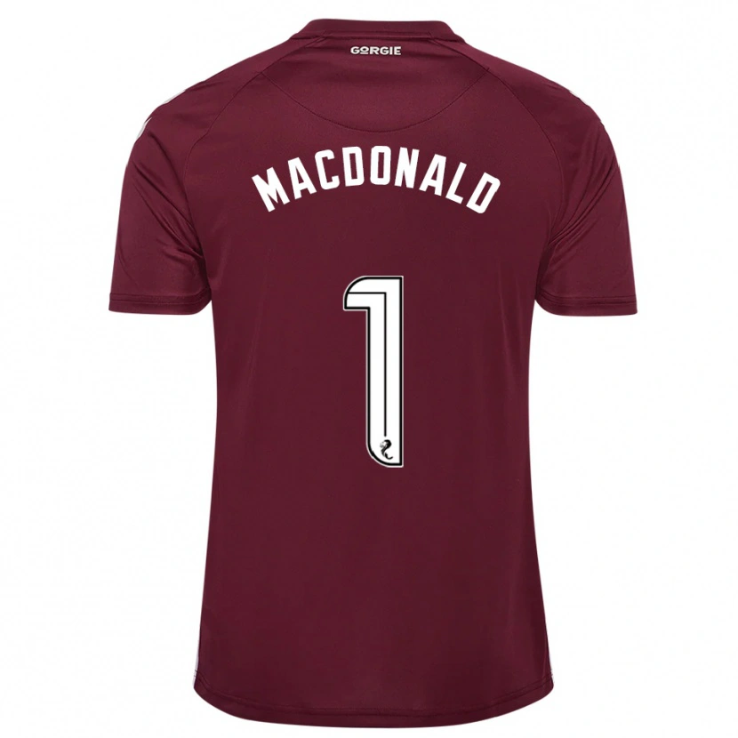 Danxen Męski Jamie Macdonald #1 Burgund Biały Domowa Koszulka 2025/26 Koszulki Klubowe