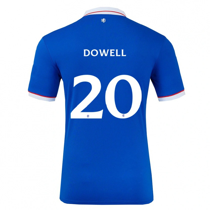 Danxen Męski Kieran Dowell #20 Niebieski Biały Domowa Koszulka 2025/26 Koszulki Klubowe