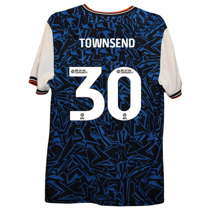 Danxen Męski Andros Townsend #30 Niebieski Czarny Biały Wyjazdowa Koszulka 2025/26 Koszulki Klubowe
