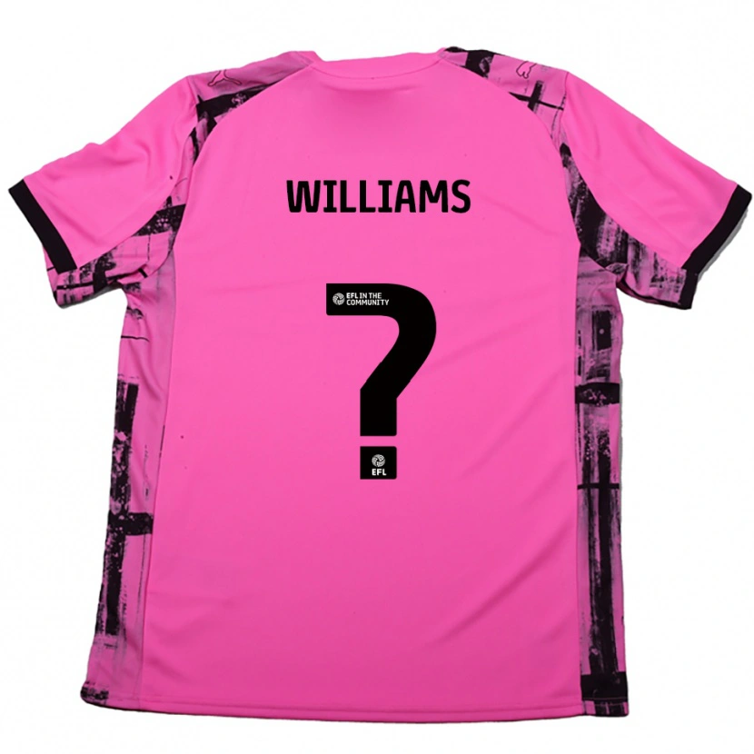 Danxen Męski Gracie Williams #0 Różowy Czerwony Czarny Wyjazdowa Koszulka 2025/26 Koszulki Klubowe
