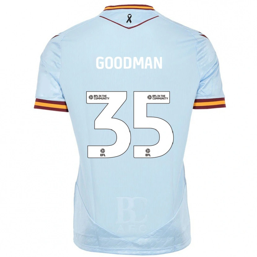 Danxen Męski George Goodman #35 Błękitny Wyjazdowa Koszulka 2025/26 Koszulki Klubowe