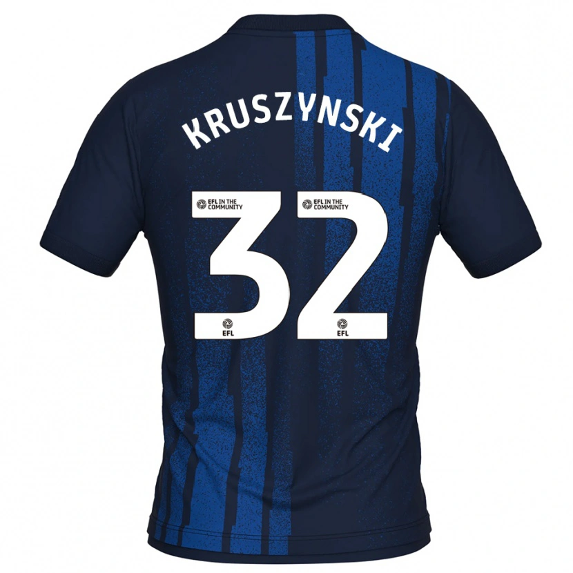 Danxen Męski Jakub Kruszynski #32 Granatowy Biały Wyjazdowa Koszulka 2025/26 Koszulki Klubowe