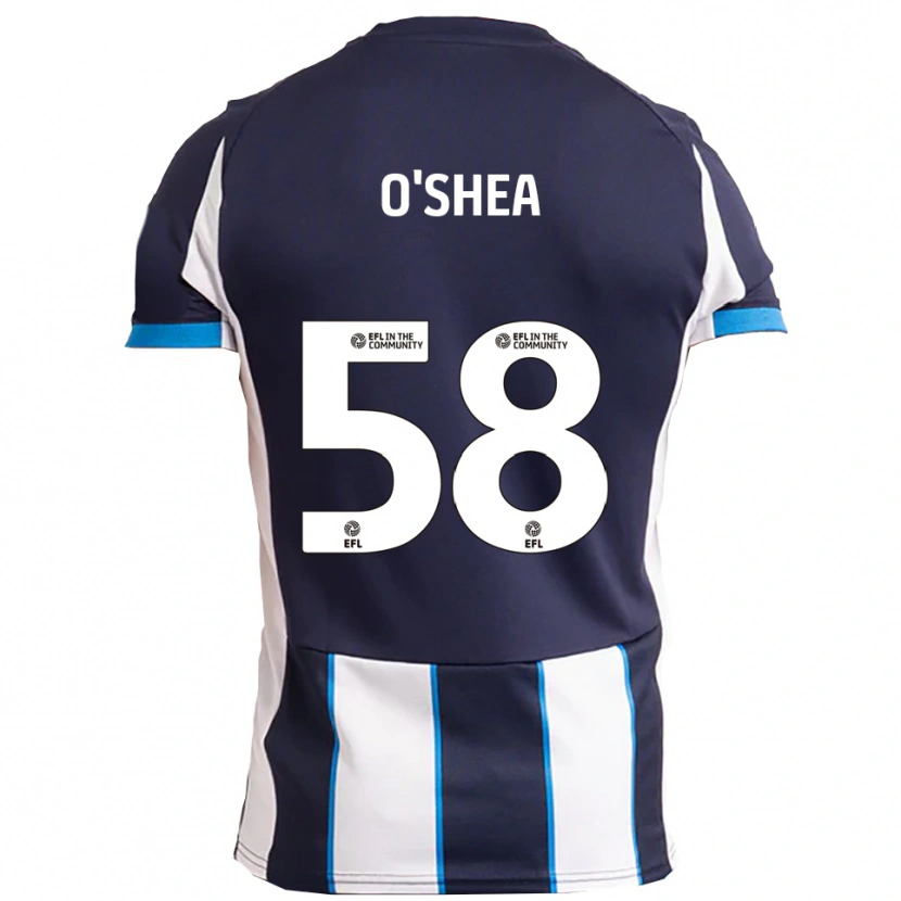 Danxen Męski Cian O'shea #58 Biały Granatowy Wyjazdowa Koszulka 2025/26 Koszulki Klubowe