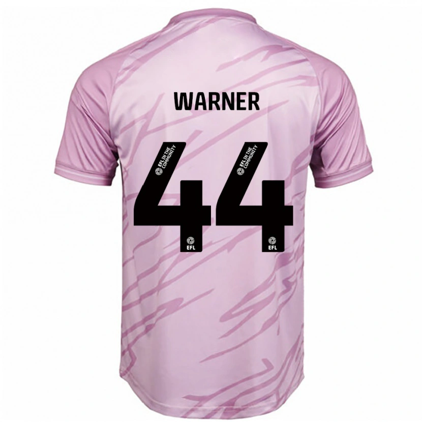 Danxen Męski James Warner #44 Różowy Czarny Wyjazdowa Koszulka 2025/26 Koszulki Klubowe