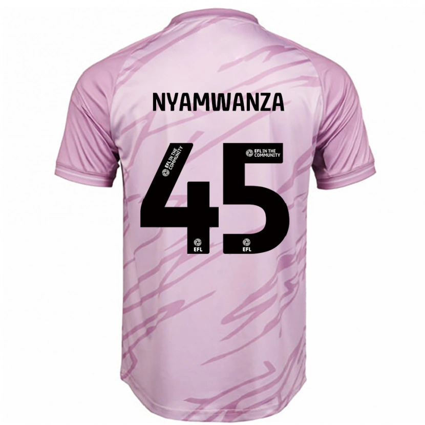 Danxen Męski Simba Nyamwanza #45 Różowy Czarny Wyjazdowa Koszulka 2025/26 Koszulki Klubowe