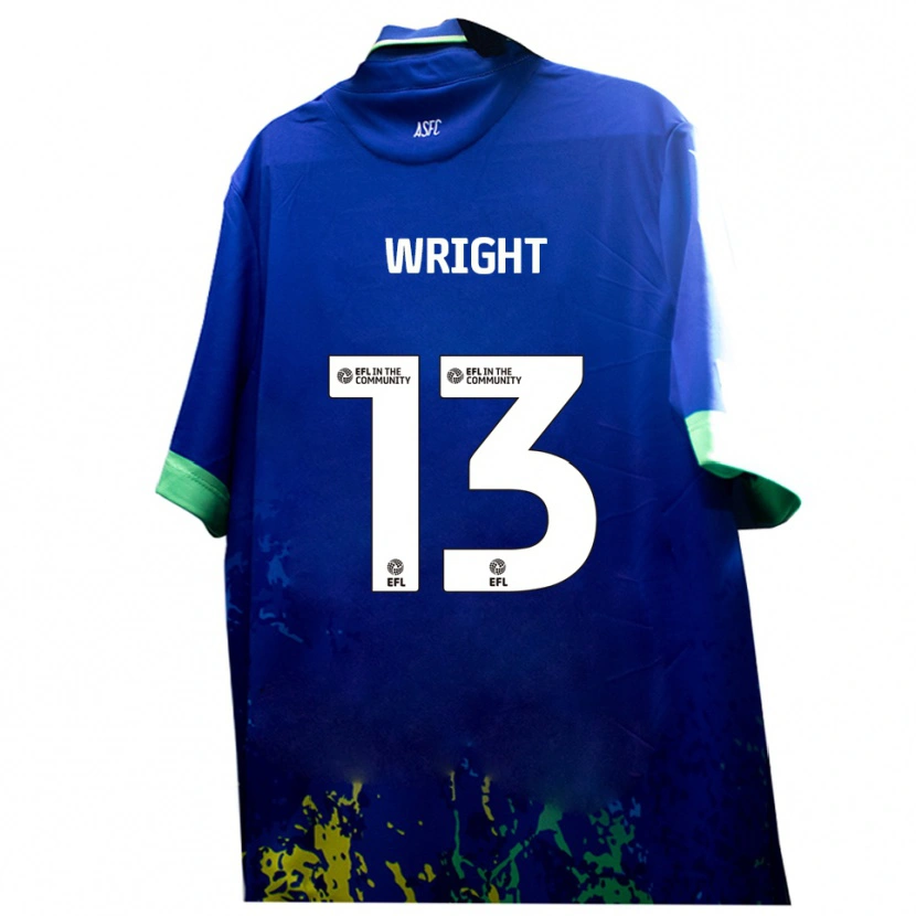 Danxen Męski Oliver Wright #13 Niebiesko-Żółty Wyjazdowa Koszulka 2025/26 Koszulki Klubowe