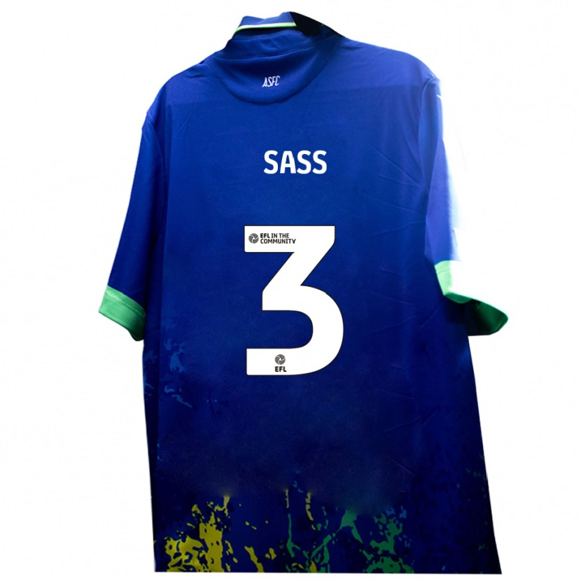 Danxen Męski Freddie Sass #3 Niebiesko-Żółty Wyjazdowa Koszulka 2025/26 Koszulki Klubowe