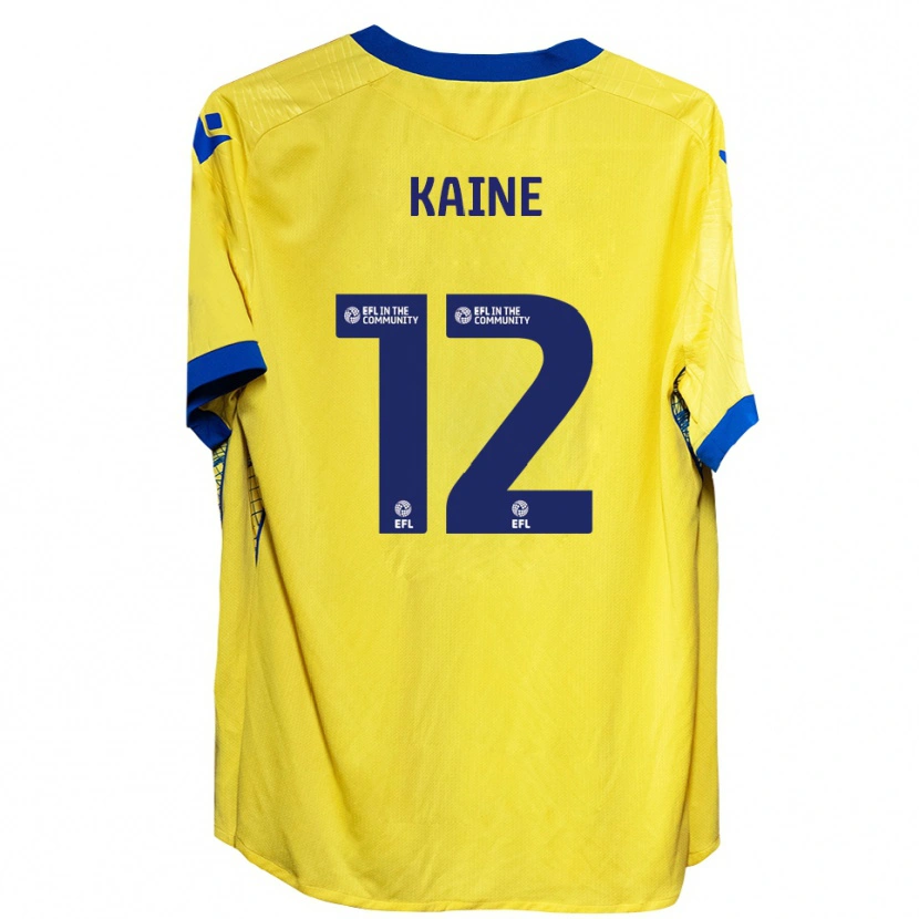 Danxen Męski Louise Kaine #12 Żółty Niebieski Wyjazdowa Koszulka 2025/26 Koszulki Klubowe