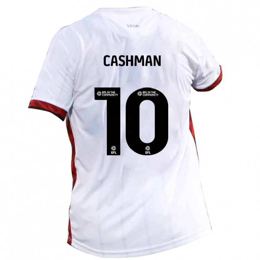 Danxen Męski Danny Cashman #10 Biały Czerwony Czarny Wyjazdowa Koszulka 2025/26 Koszulki Klubowe