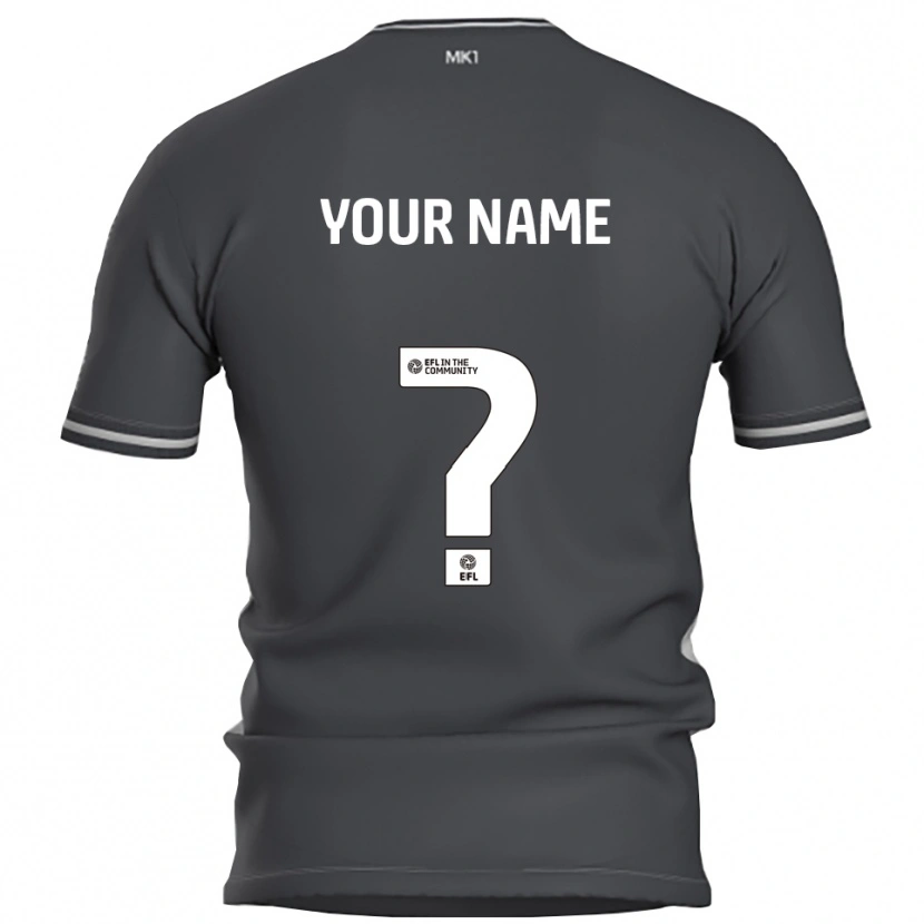 Danxen Męski Twoje Imię #0 Szary Srebrny Wyjazdowa Koszulka 2025/26 Koszulki Klubowe