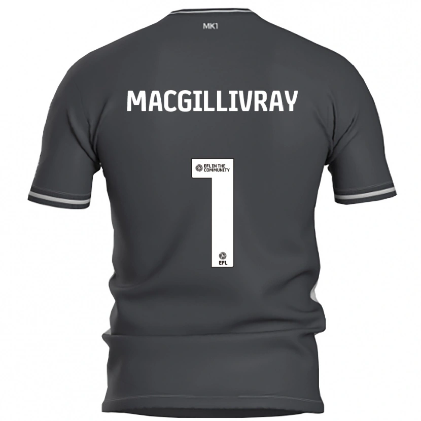Danxen Męski Craig Macgillivray #1 Szary Srebrny Wyjazdowa Koszulka 2025/26 Koszulki Klubowe