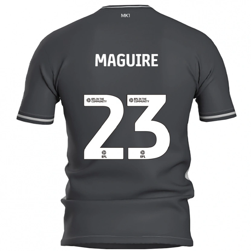 Danxen Męski Laurence Maguire #23 Szary Srebrny Wyjazdowa Koszulka 2025/26 Koszulki Klubowe