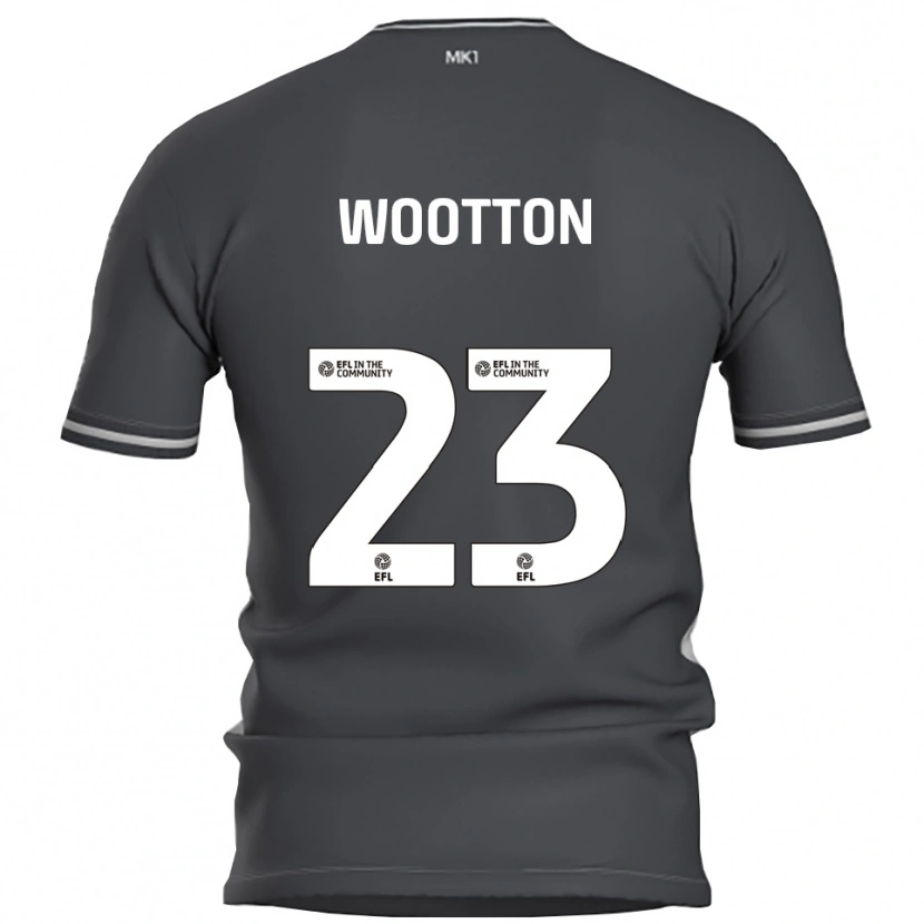 Danxen Męski Sydney Wootton #23 Szary Srebrny Wyjazdowa Koszulka 2025/26 Koszulki Klubowe
