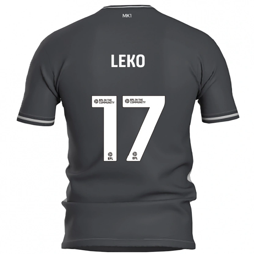 Danxen Męski Jonathan Leko #17 Szary Srebrny Wyjazdowa Koszulka 2025/26 Koszulki Klubowe