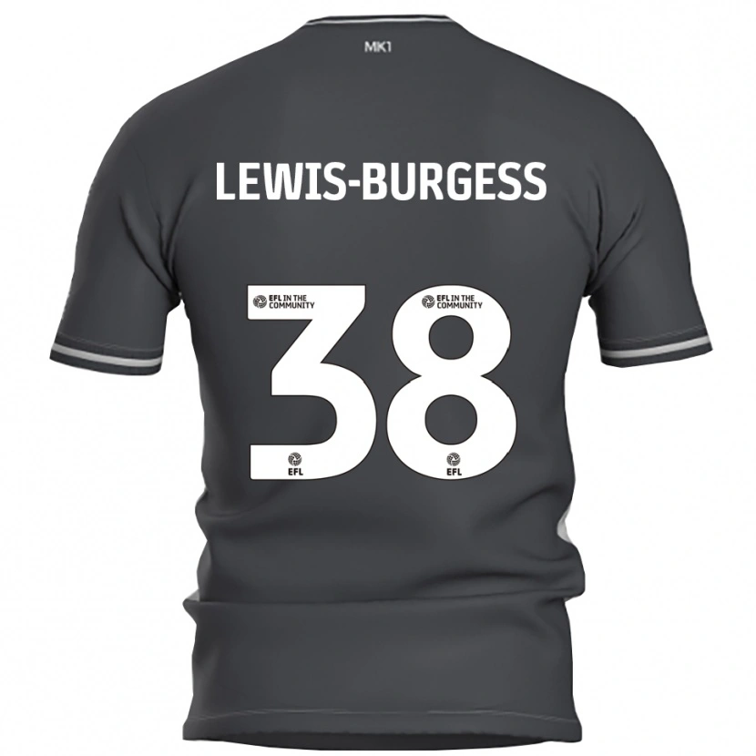 Danxen Męski Keon Lewis-Burgess #38 Szary Srebrny Wyjazdowa Koszulka 2025/26 Koszulki Klubowe