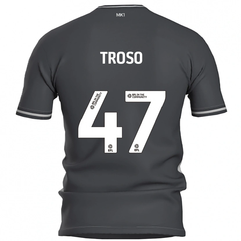Danxen Męski Simone Troso #47 Szary Srebrny Wyjazdowa Koszulka 2025/26 Koszulki Klubowe
