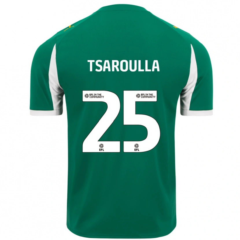 Danxen Męski Nick Tsaroulla #25 Zielony Biały Wyjazdowa Koszulka 2025/26 Koszulki Klubowe