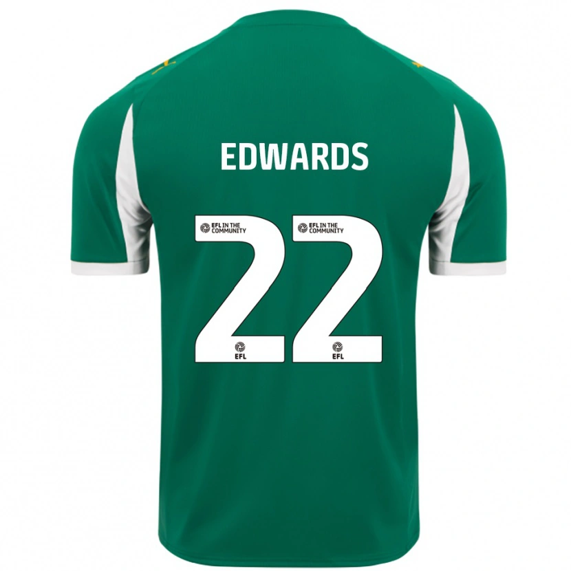 Danxen Męski Curtis Edwards #22 Zielony Biały Wyjazdowa Koszulka 2025/26 Koszulki Klubowe