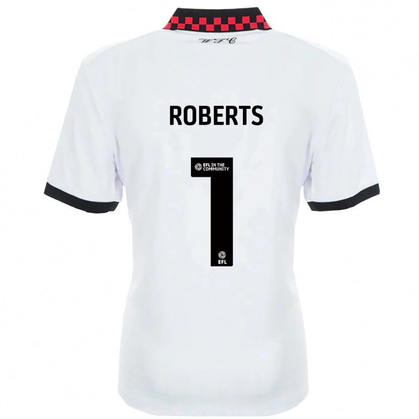 Danxen Męski Myles Roberts #1 Biały Czarny Wyjazdowa Koszulka 2025/26 Koszulki Klubowe