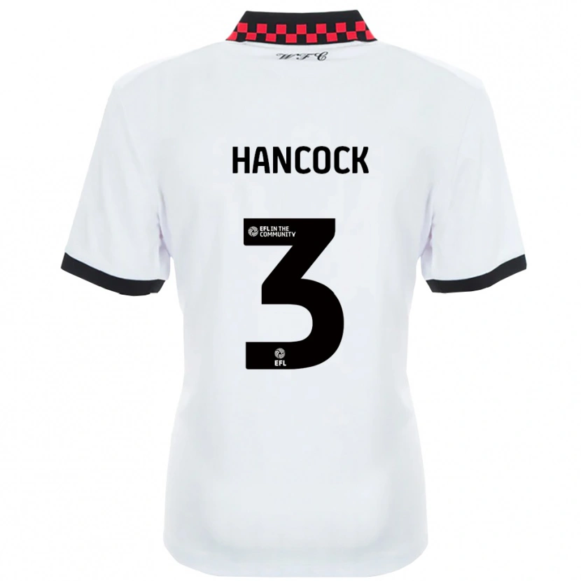 Danxen Męski Mason Hancock #3 Biały Czarny Wyjazdowa Koszulka 2025/26 Koszulki Klubowe