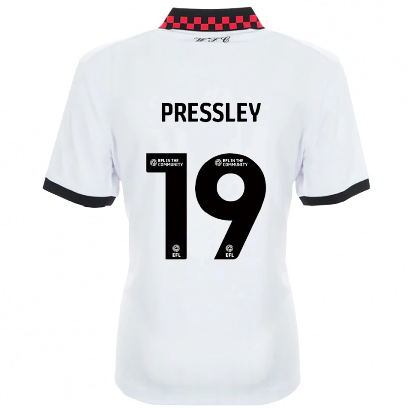 Danxen Męski Aaron Pressley #19 Biały Czarny Wyjazdowa Koszulka 2025/26 Koszulki Klubowe