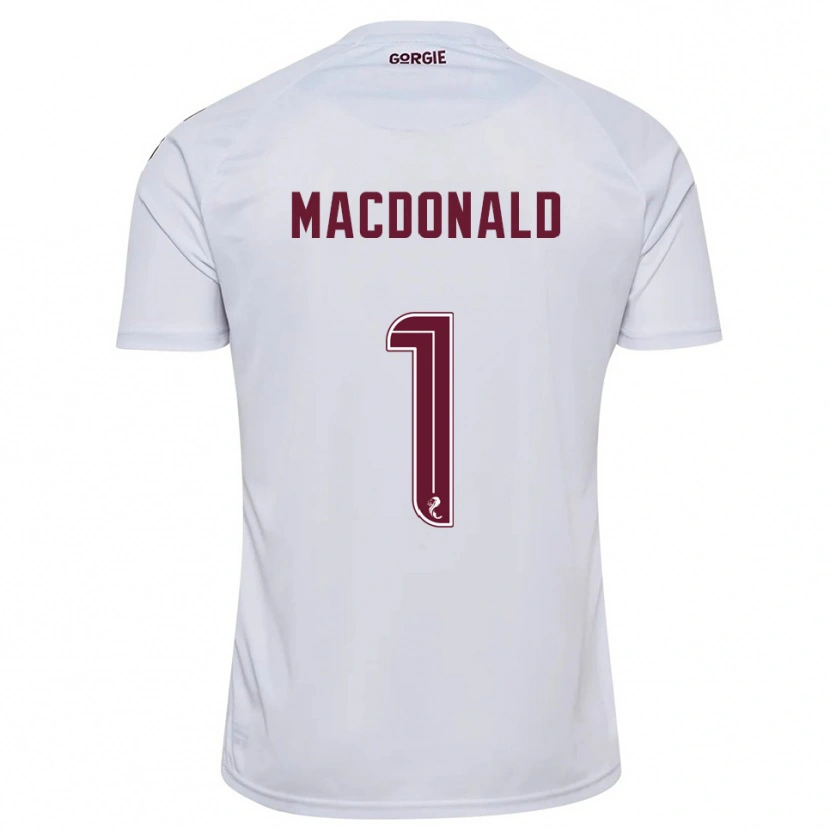 Danxen Męski Jamie Macdonald #1 Biały Burgund Wyjazdowa Koszulka 2025/26 Koszulki Klubowe