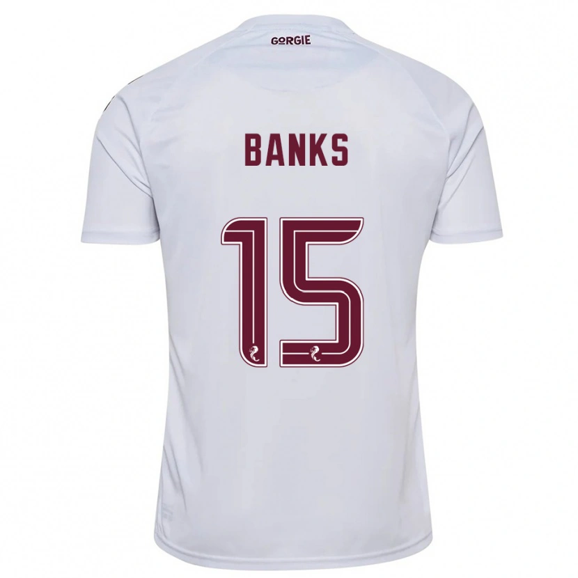 Danxen Męski Euan Banks #15 Biały Burgund Wyjazdowa Koszulka 2025/26 Koszulki Klubowe