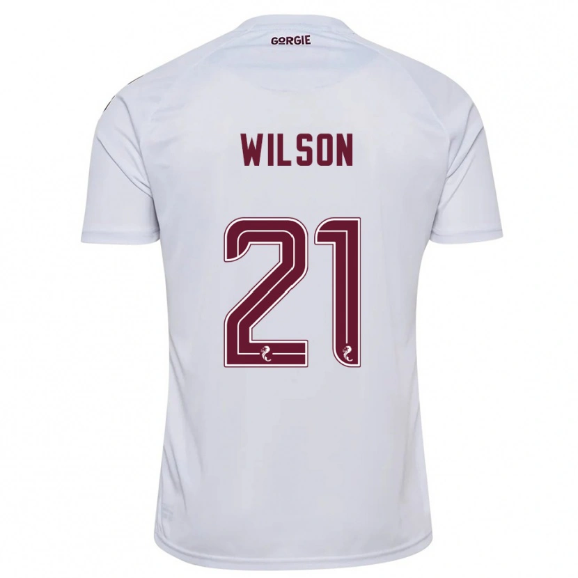Danxen Męski James Wilson #21 Biały Burgund Wyjazdowa Koszulka 2025/26 Koszulki Klubowe