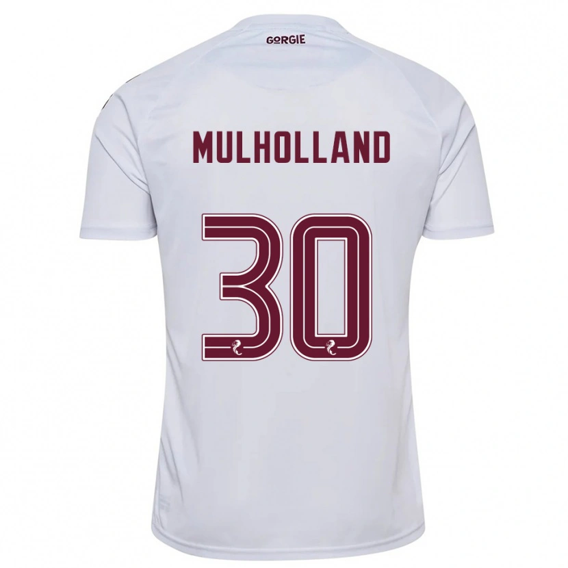 Danxen Męski James Mulholland #30 Biały Burgund Wyjazdowa Koszulka 2025/26 Koszulki Klubowe