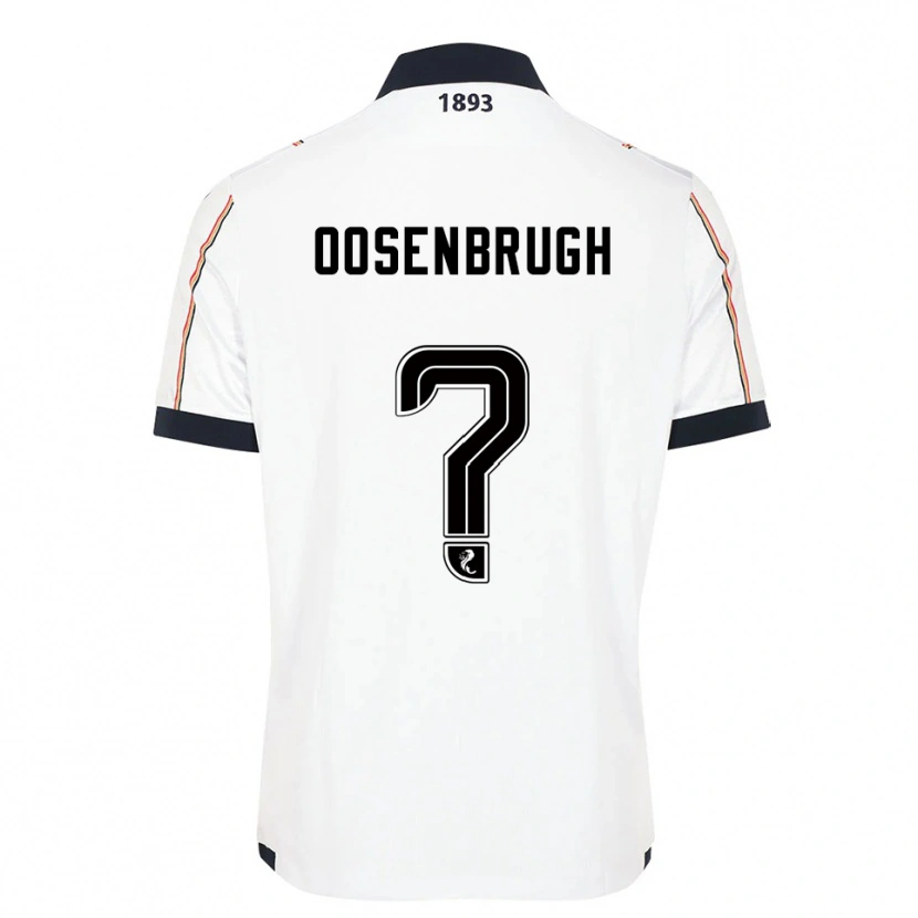 Danxen Męski Charley Oosenbrugh #0 Biały Granatowy Czerwony Wyjazdowa Koszulka 2025/26 Koszulki Klubowe