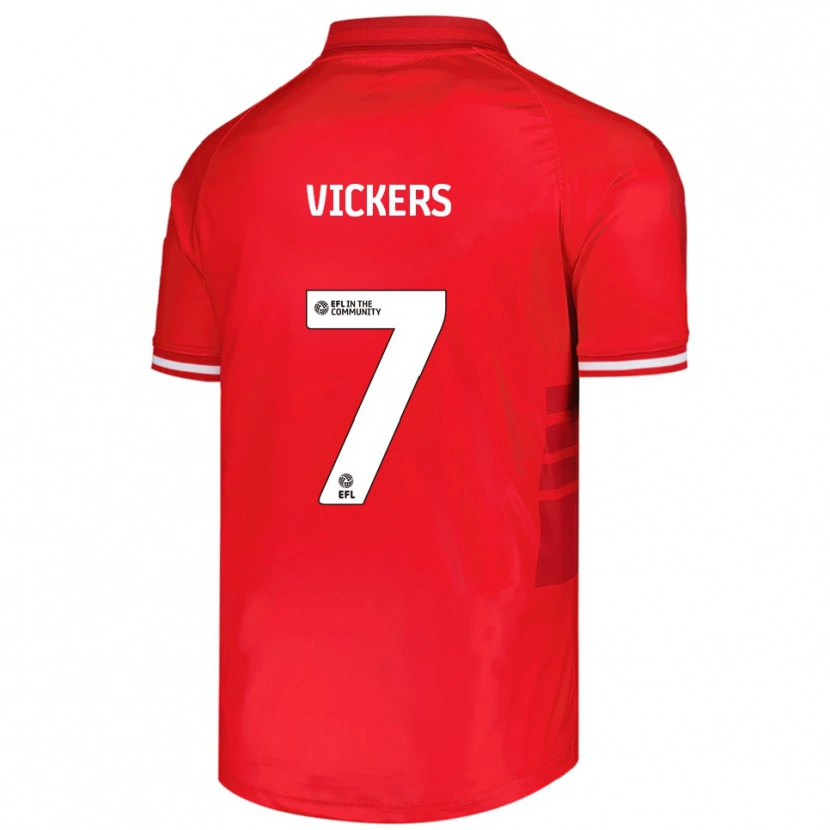 Danxen Kobiety Caylan Vickers #7 Czerwony Biały Domowa Koszulka 2025/26 Koszulki Klubowe
