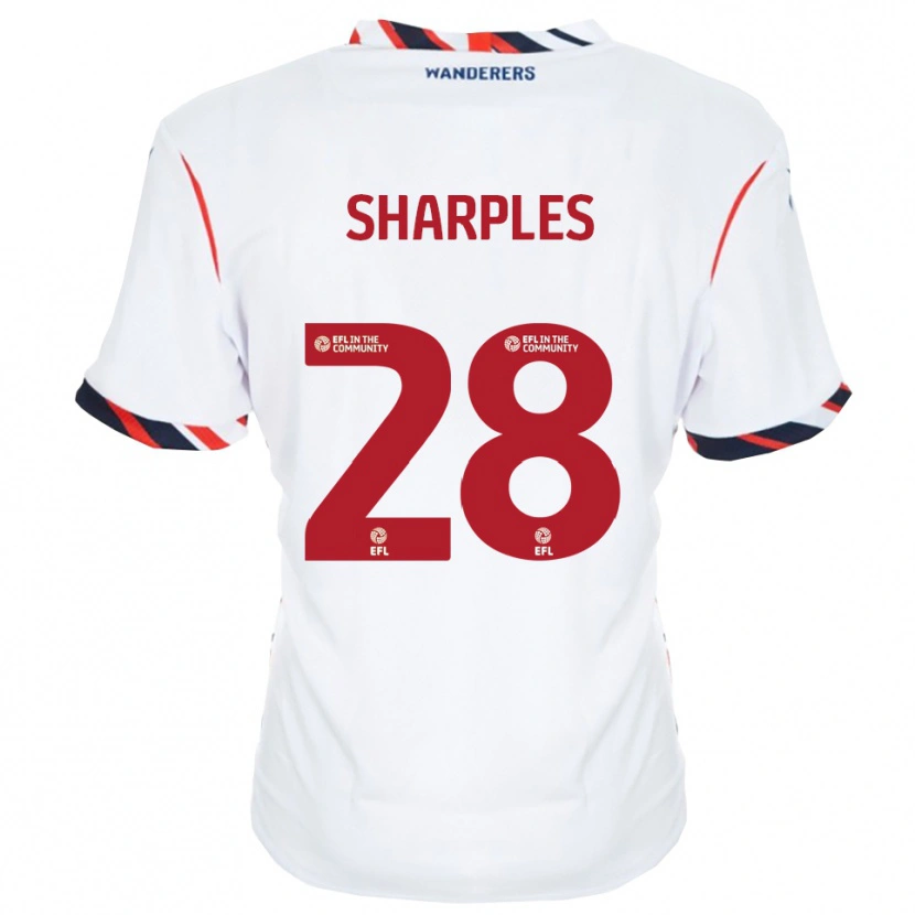 Danxen Kobiety Sonny Sharples-Ahmed #28 Biały Czerwony Domowa Koszulka 2025/26 Koszulki Klubowe