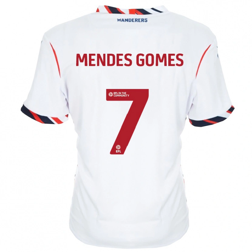 Danxen Kobiety Carlos Mendes #7 Biały Czerwony Domowa Koszulka 2025/26 Koszulki Klubowe