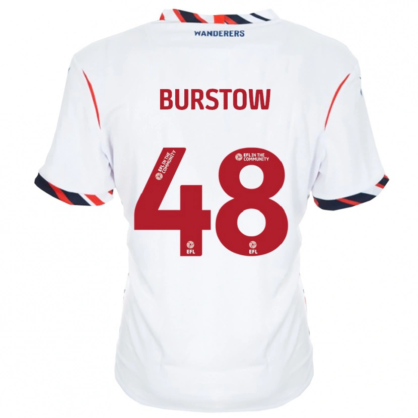 Danxen Kobiety Mason Burstow #48 Biały Czerwony Domowa Koszulka 2025/26 Koszulki Klubowe