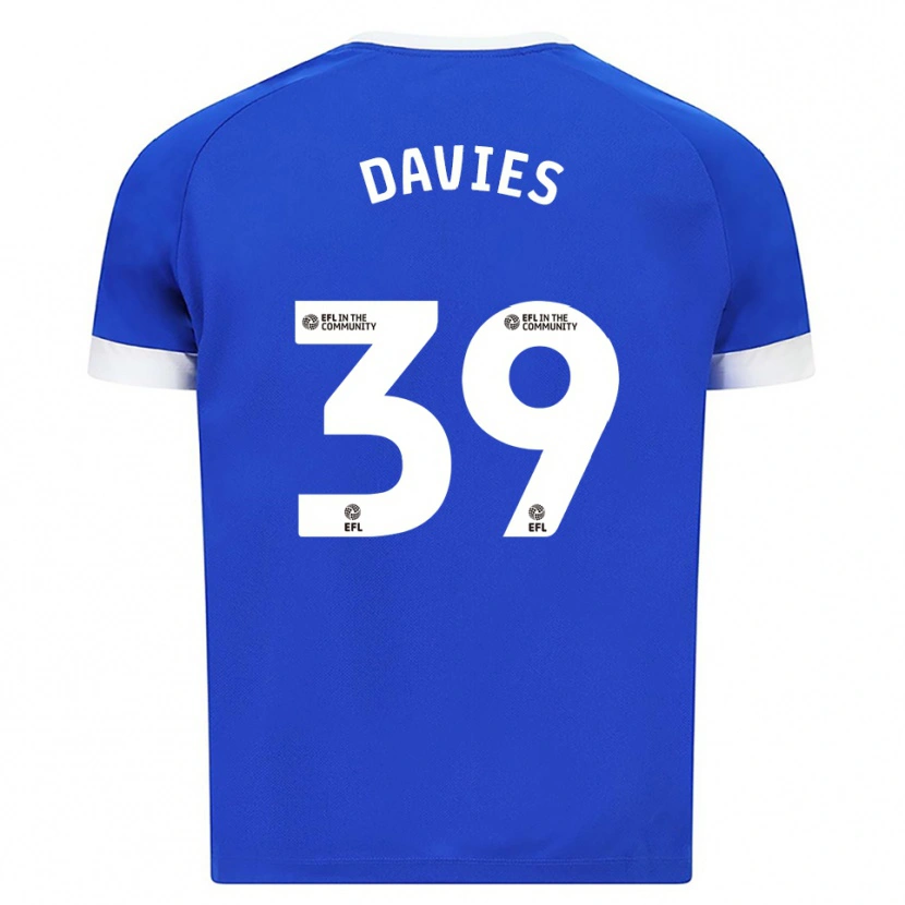 Danxen Kobiety Isaak Davies #39 Niebieski Biały Domowa Koszulka 2025/26 Koszulki Klubowe