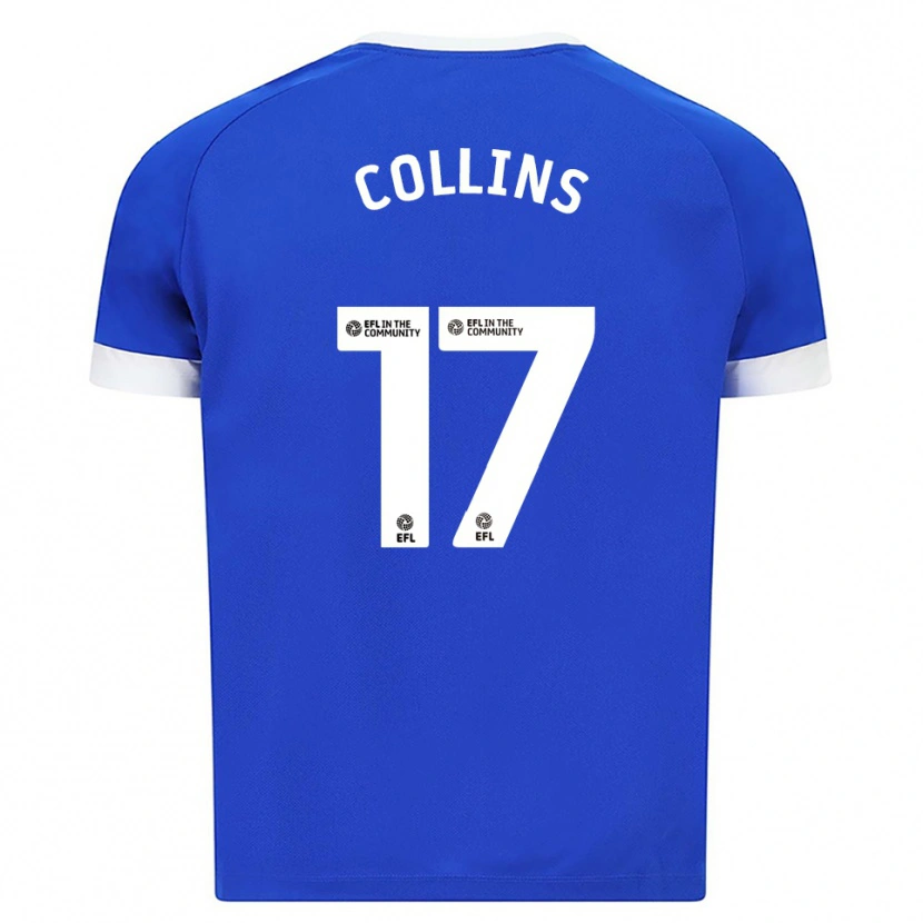 Danxen Kobiety Jamilu Collins #17 Niebieski Biały Domowa Koszulka 2025/26 Koszulki Klubowe