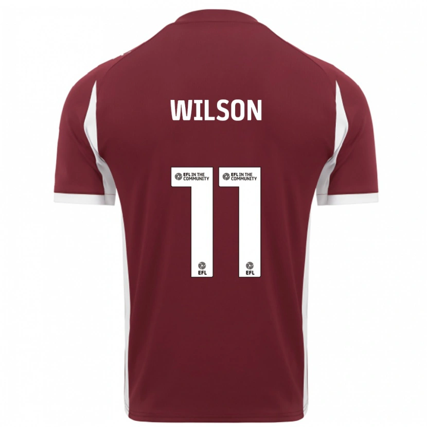 Danxen Kobiety James Wilson #11 Burgund Biały Domowa Koszulka 2025/26 Koszulki Klubowe
