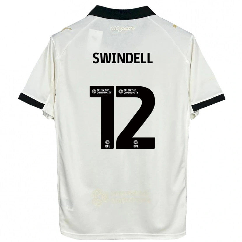 Danxen Kobiety Chloe Swindell #12 Złamana Biel Czarny Domowa Koszulka 2025/26 Koszulki Klubowe