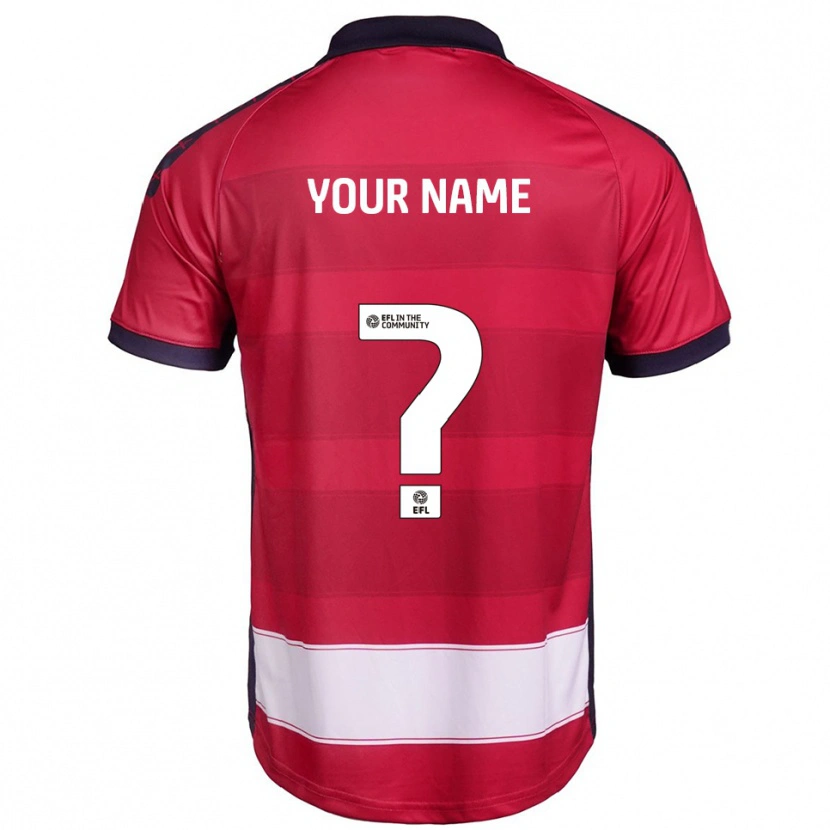 Danxen Kobiety Twoje Imię #0 Czerwony Biały Domowa Koszulka 2025/26 Koszulki Klubowe