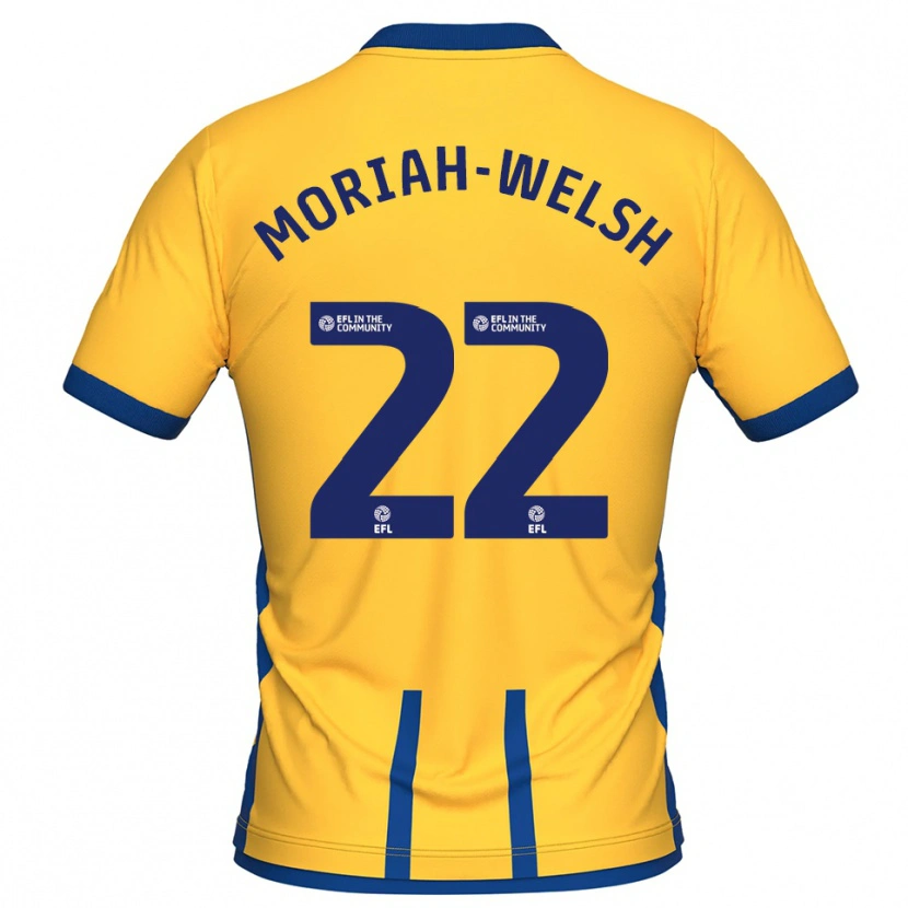 Danxen Kobiety Nathan Moriah-Welsh #22 Żółty Niebieski Domowa Koszulka 2025/26 Koszulki Klubowe