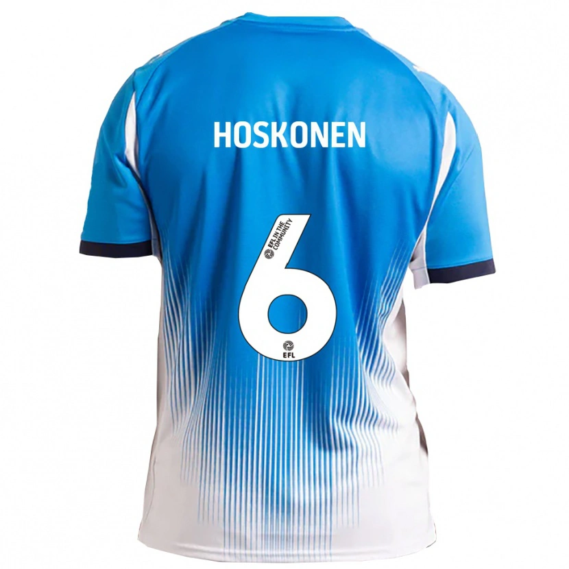 Danxen Kobiety Arttu Hoskonen #6 Niebieski Biały Domowa Koszulka 2025/26 Koszulki Klubowe