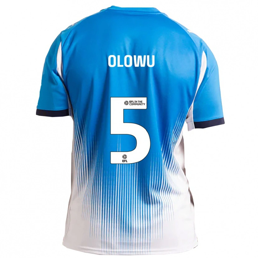 Danxen Kobiety Joseph Olowu #5 Niebieski Biały Domowa Koszulka 2025/26 Koszulki Klubowe