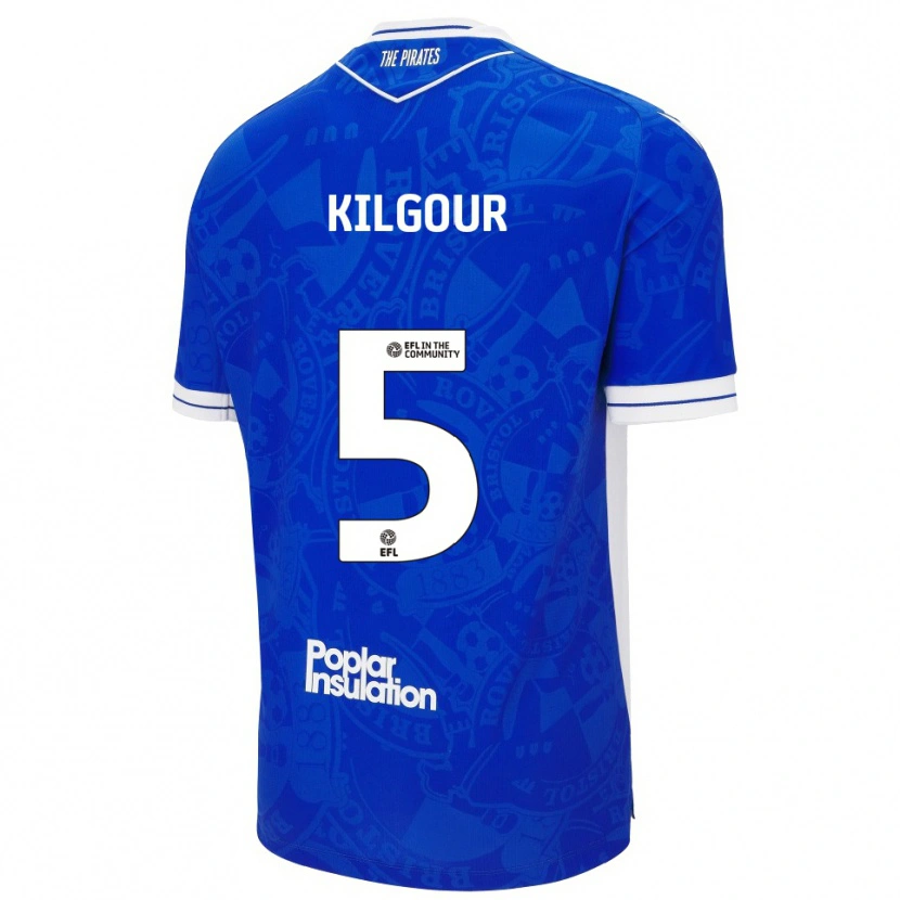 Danxen Kobiety Alfie Kilgour #5 Niebieski Biały Domowa Koszulka 2025/26 Koszulki Klubowe