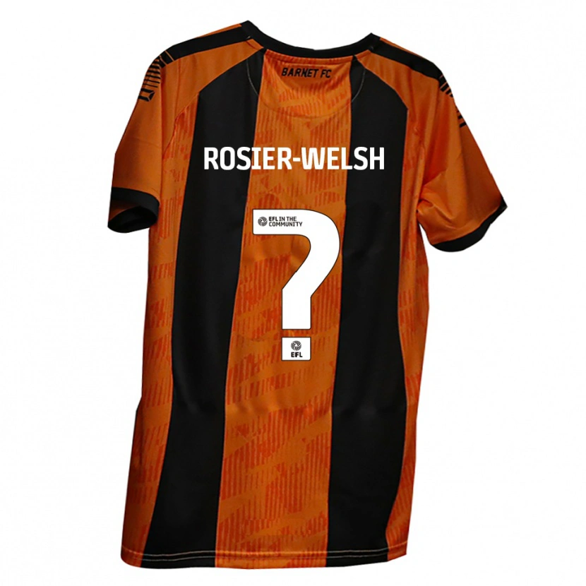 Danxen Kobiety Destiny Rosier-Welsh #0 Pomarańczowy Czarny Domowa Koszulka 2025/26 Koszulki Klubowe