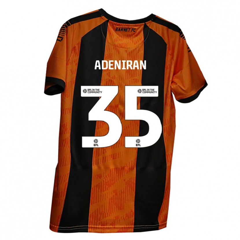 Danxen Kobiety Dennis Adeniran #35 Pomarańczowy Czarny Domowa Koszulka 2025/26 Koszulki Klubowe
